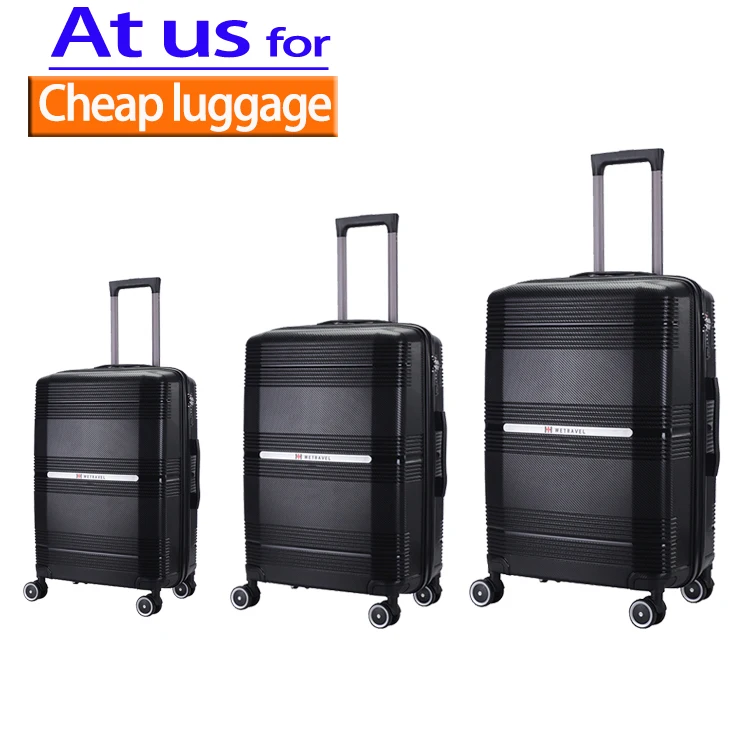 
2021 New Design Hard Shell PP Trolley Luggage Bag Hot Selling PP Material Cabin Size Suitcase 