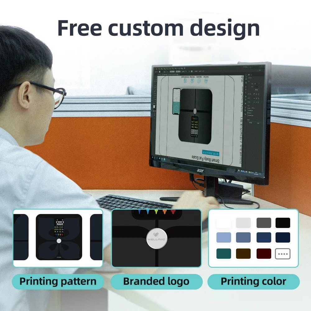 180Kg 396Lb Body Fat Data Health Measurement Digital Electronic Weighting Smart Weight Scale