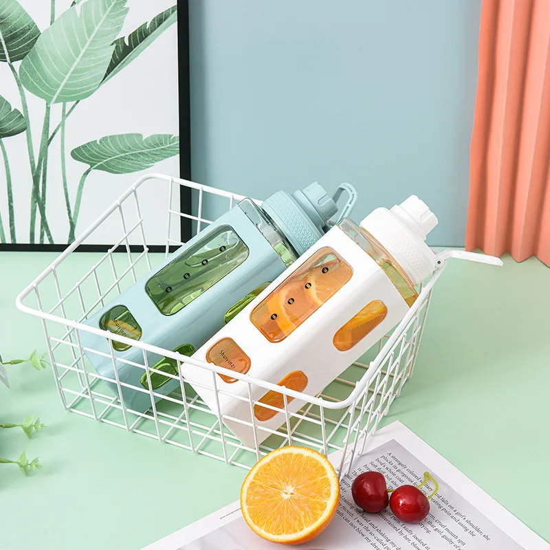 Wholesale 700ml Fitness Sports Water Bottle BPA Free Drinkware Gym Large Capacity Motivational Plastic Sports Water Cups