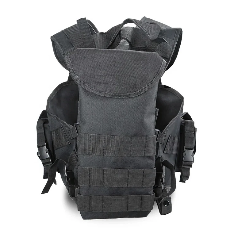 Camouflage Army CS Protection Combat Tactical Vest with Detachable Water Bag