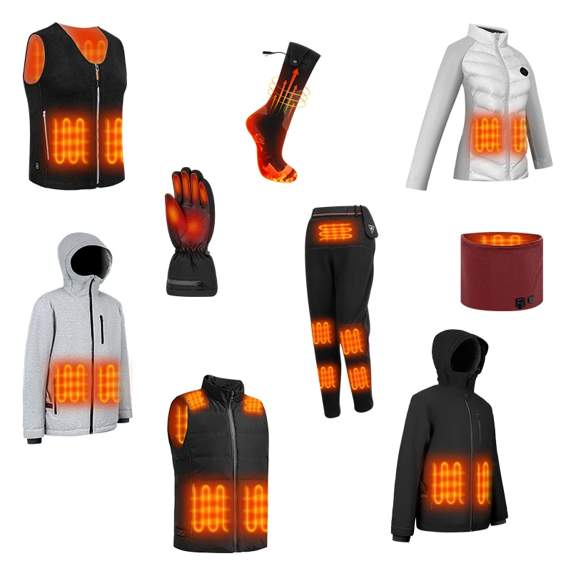 Custom Veste Chauffante Waterproof Outdoor Heated Vest Gilet Chauffant Factory Price Heating Scarf Lightweight Heated Coats