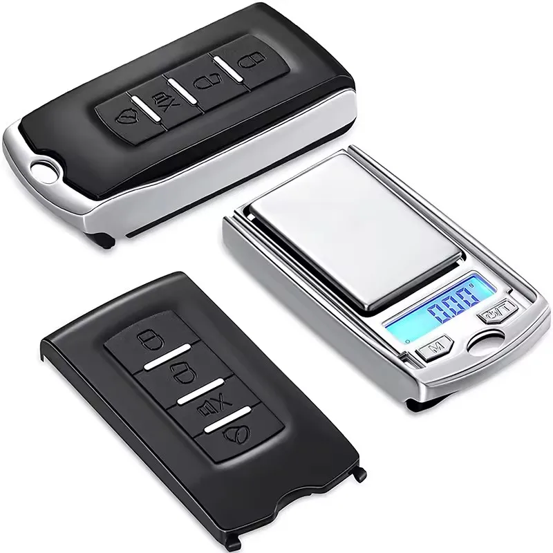 100/200g 0.01g Digital Pocket Scales Multi-function Car Key Keychain Mini LCD Jewelry Gold Diamond Pocket Scale