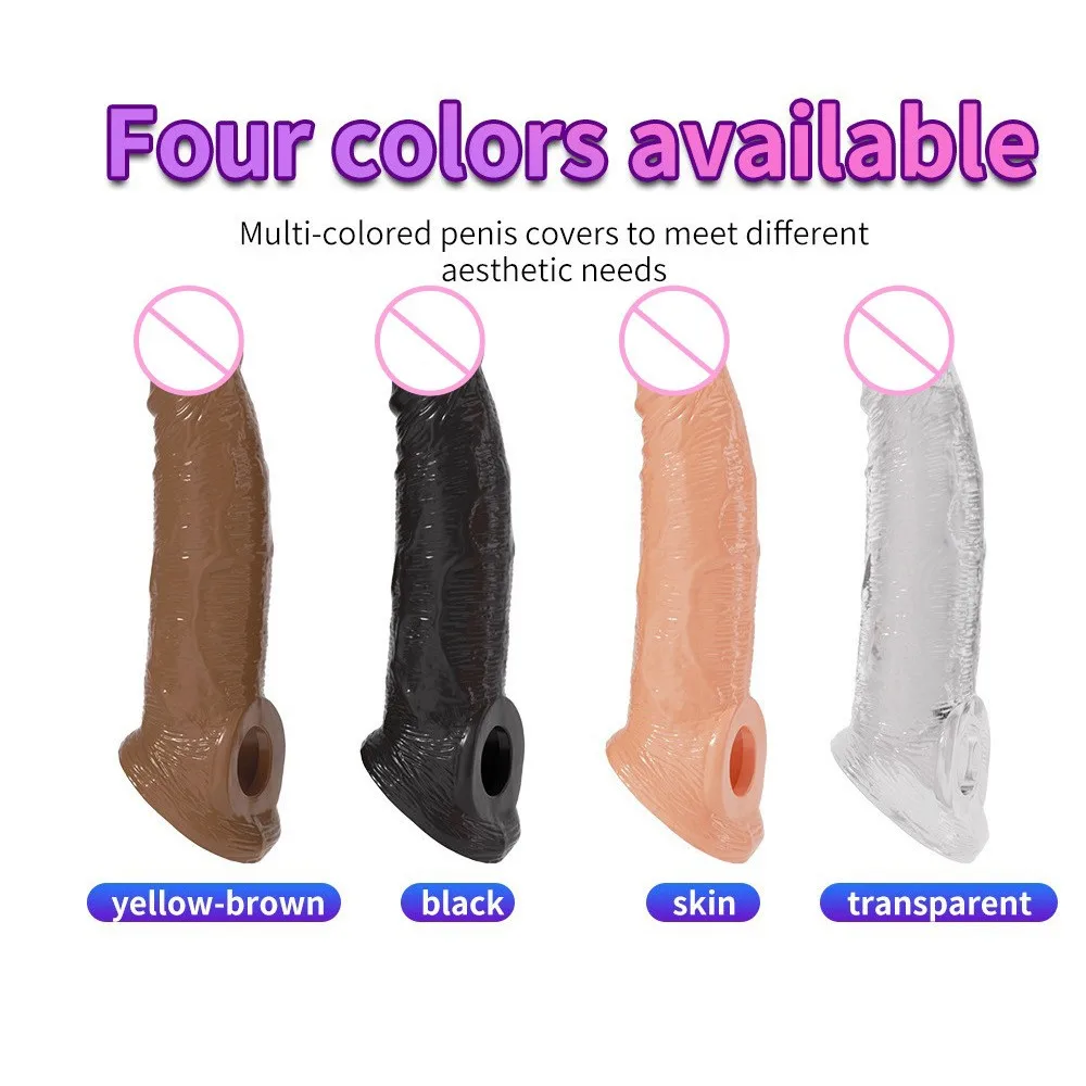 Hot sale TPE penis condom reusable and extendable male penis sleeves adultsex toys