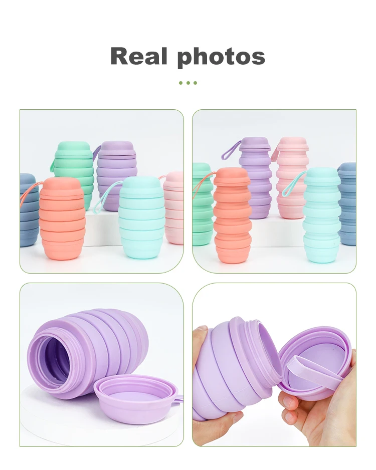 Portable Accompanying Cup Bpa Free Food Grade Outdoor sports Anti-fall Round Kettle 800ml Collapsible Silicone Water Bottle