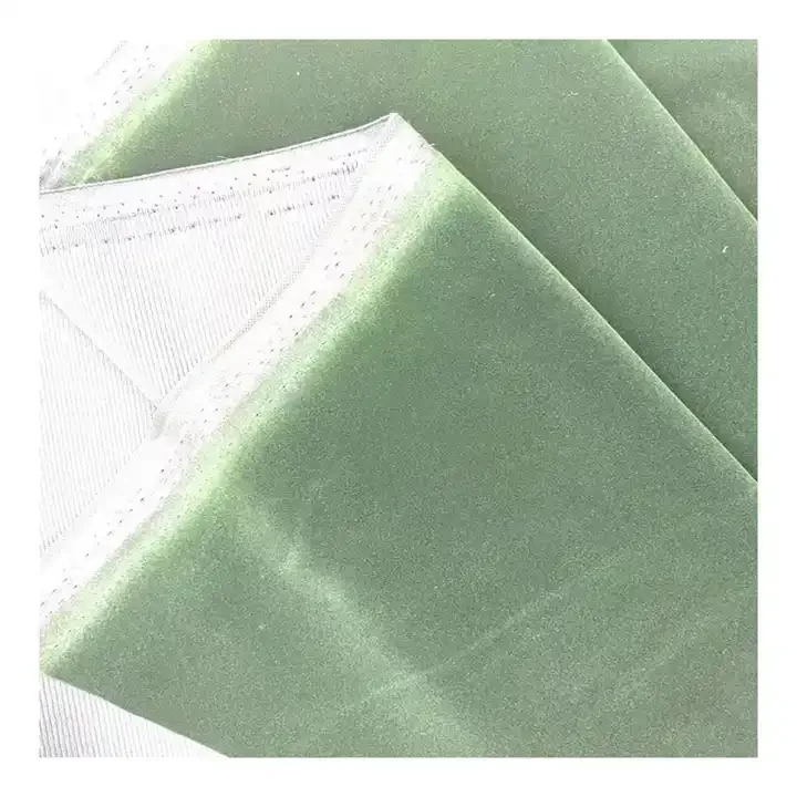 High quality Multi color customized flock fabric Woven Tricot Knitting Flocking Velvet Fabric for bag & gift box