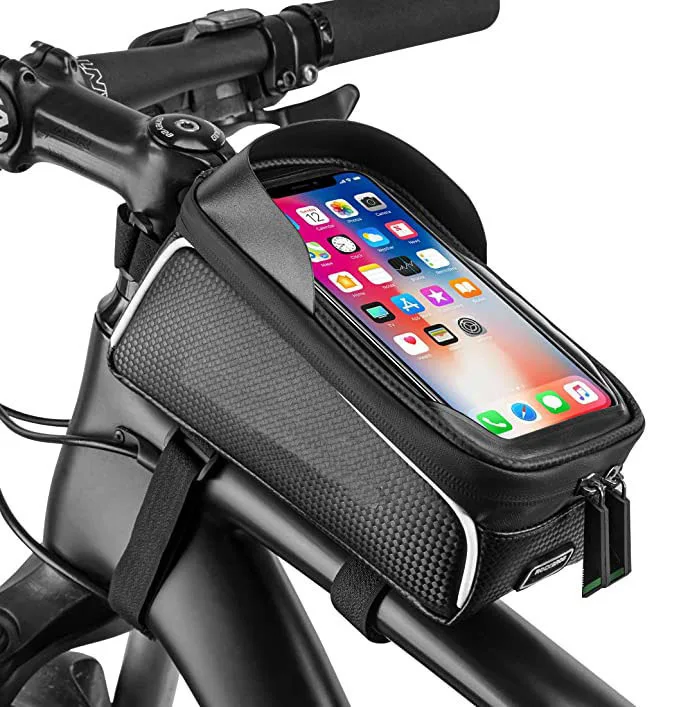 Bike Phone Front Frame Bag Waterproof Bicycle Phone Mount Bag Phone Case Holder Cycling Top Tube Frame Bag