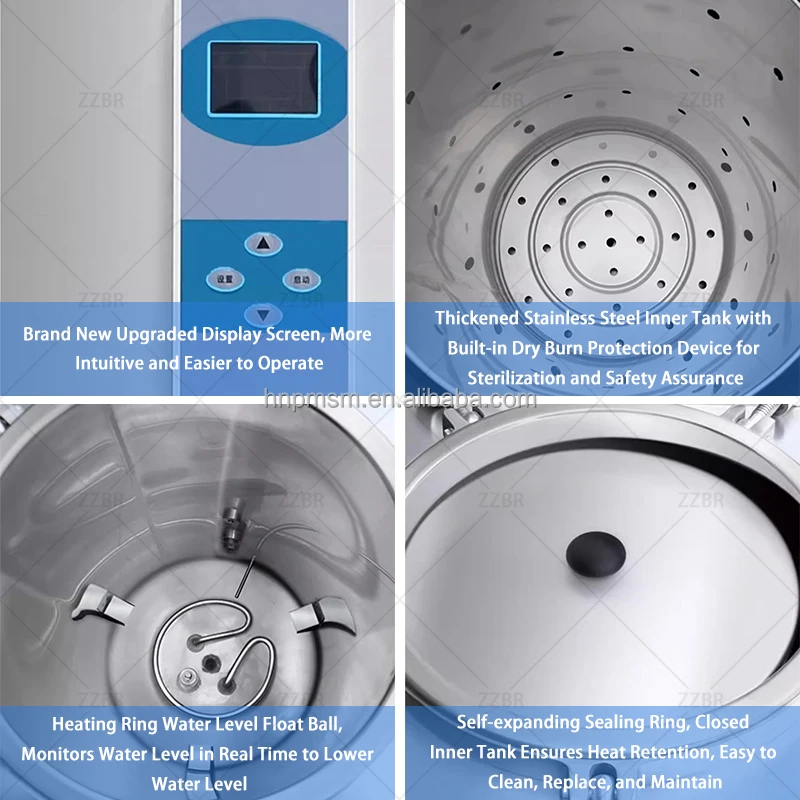 Wholesale Steam Autoclave For Food Top Quality Hospital Sterilization Apparatus Vertical Pressure Autoclave