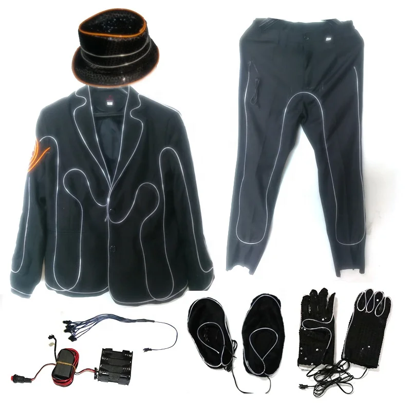Jazz fluorescent dance performance costume props LED luminous suit Laser electric dance performance EL luminescent MOQ 1