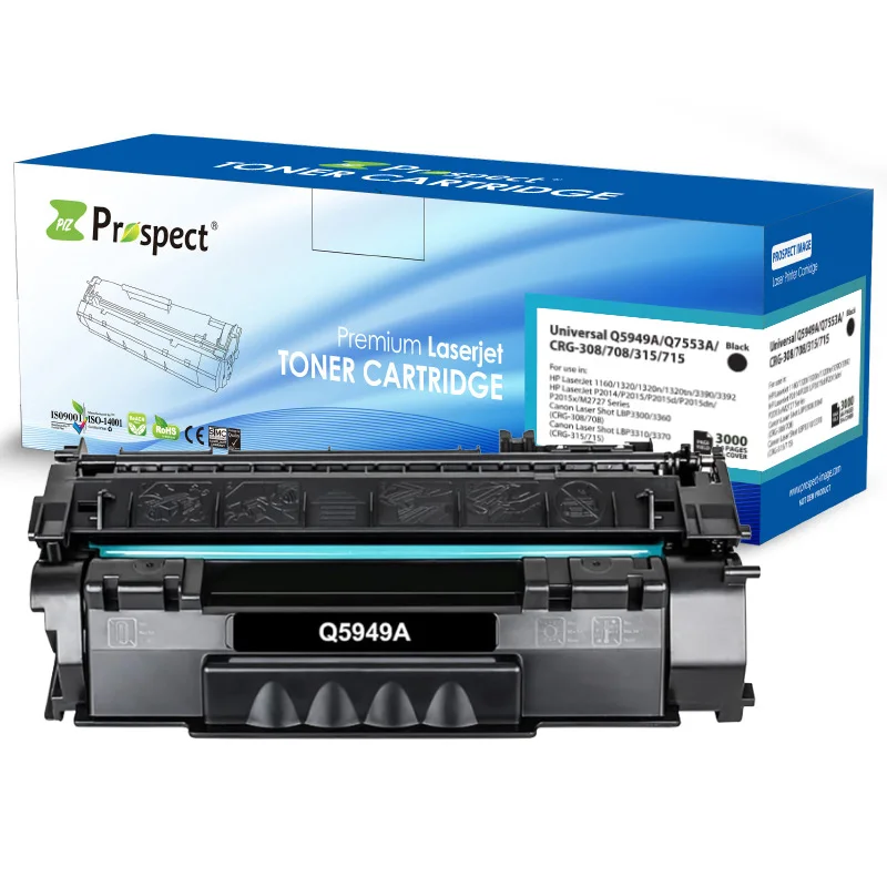 Prospect Q5949A Q7553A premium laser Toner cartridge compatible for hp LaserJet 1160 1160Le 1320, 1320n 1320nw