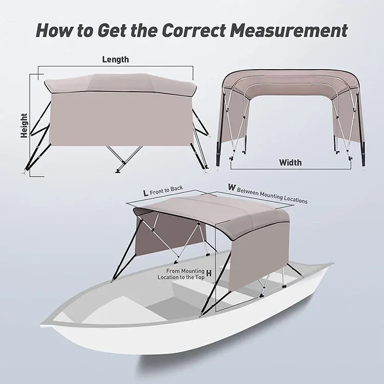 Marine Bimini Top Boat Accessories Foldable Easily Installed Kayak Cover Boat Canopy Universal