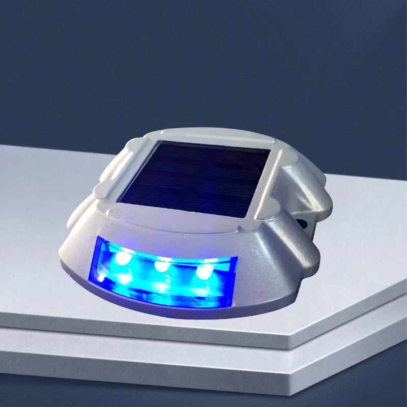 Wholesale outdoor driveway Sidewalk garden Pathway deck dock aluminum led pavement marker light Solar powered road stud light