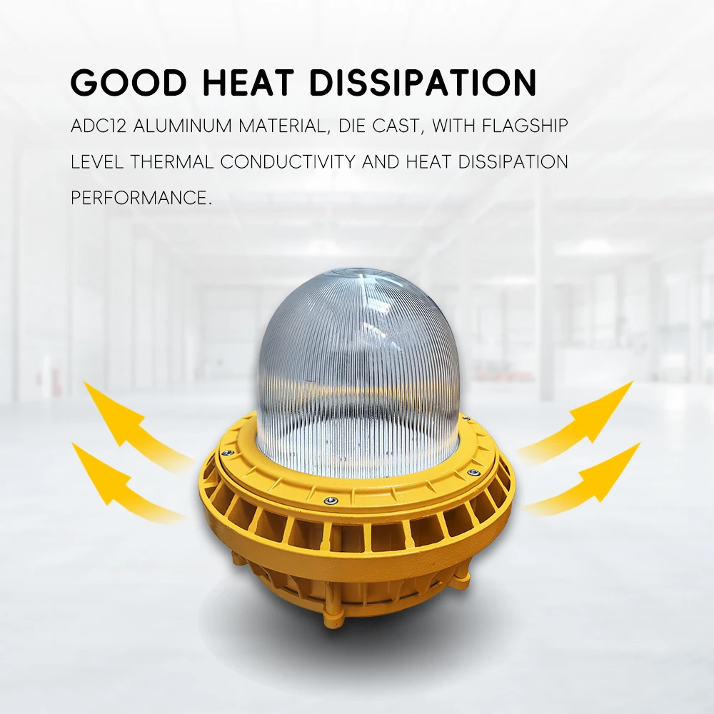 Explosion-Proof LED Lamp 80W High Glass aluminum housing industrial explosion proof  Waterproof dustproof anti-corrosion IP66