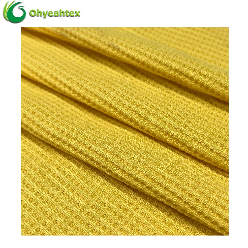 Super Comfortable Bamboo Organic Cotton Waffle Fabric For Kids Clothes