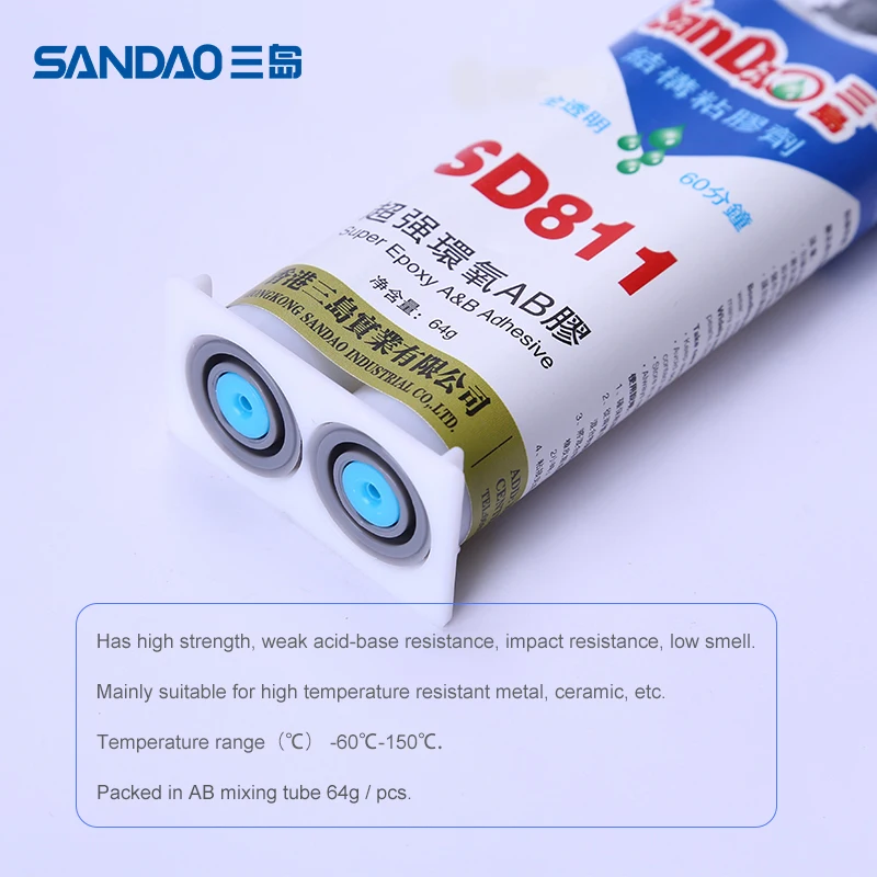 SD811 Clear Liquid Epoxy Resin AB glue  structure bonding for metal  ceramic  glass