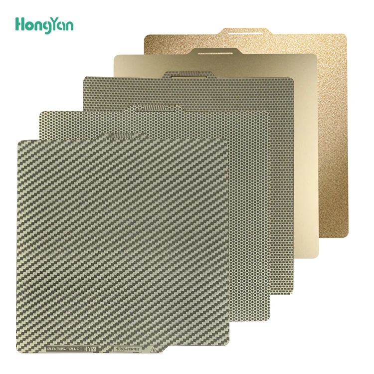 3D-принтер HONGYAN сборочная пластина PET PEI 258x258 мм гибкая листовая Съемная Платформа для Bambu Lab x1 P1P панель из углеродного волокна