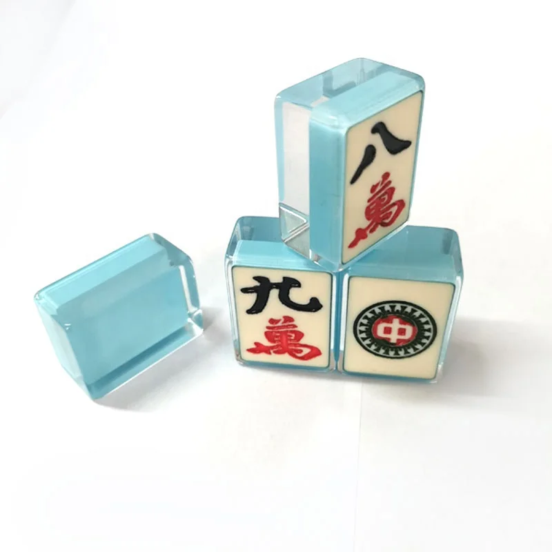 wholesale crystal mahjong new custom leisure entertainment  team game use crystal mahjong