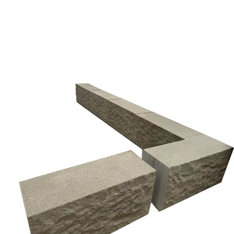 Modern Cheap Outdoor Grey Granite G603 Stone Bench Garden Design For Sale