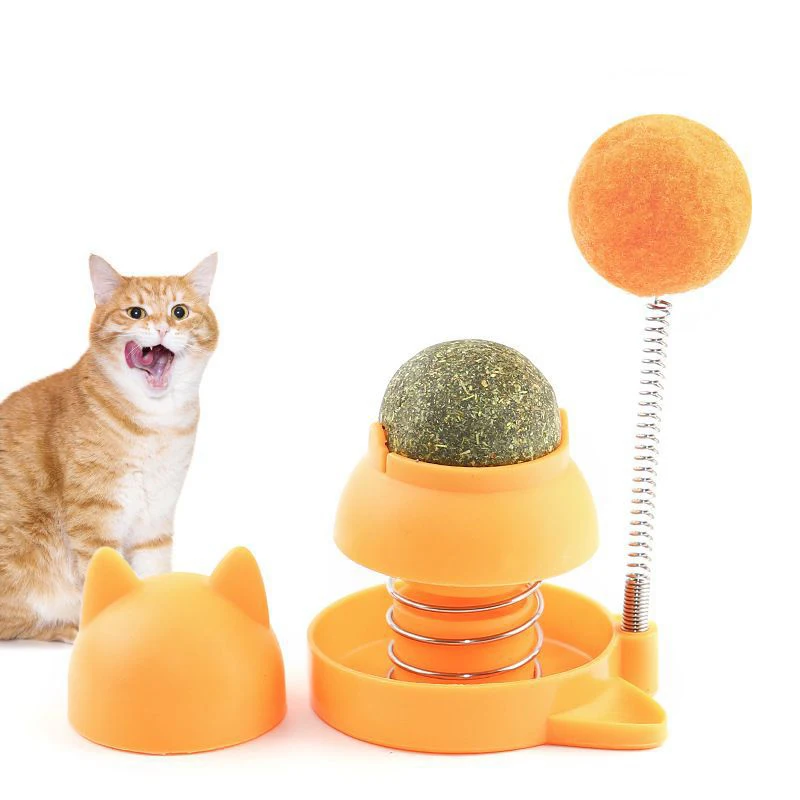 Wholesale Custom Service Cat Nip Ball Wall Toy New Arrival Fresh Breath Freshener Plastic Sustainable for Cat Training Chewing