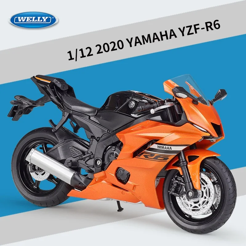 WELLY 1:12 YAMA-HA 2020 YZF-R6 тяжелый мотоцикл имитационная модель сплава.