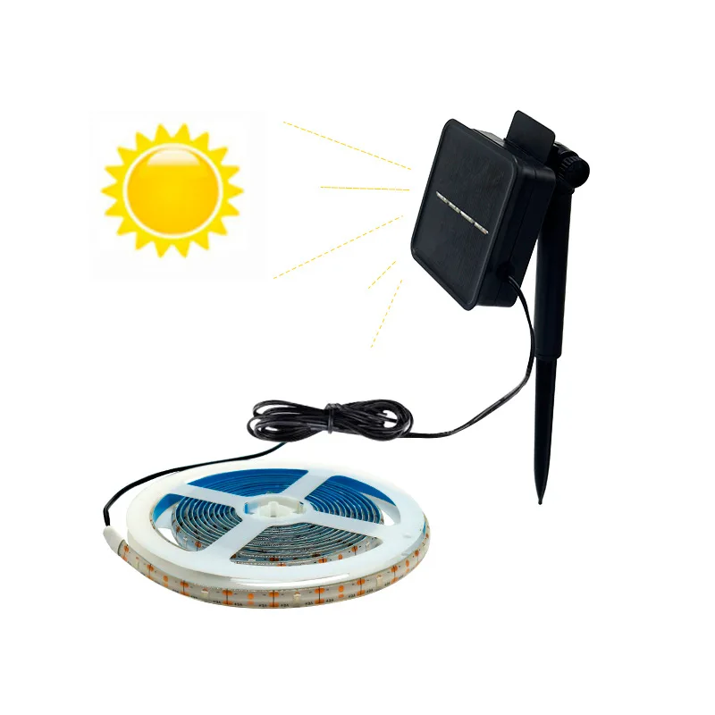 Rgb Outdoor Ip65 Waterproof Powered Solar Led Strip Light