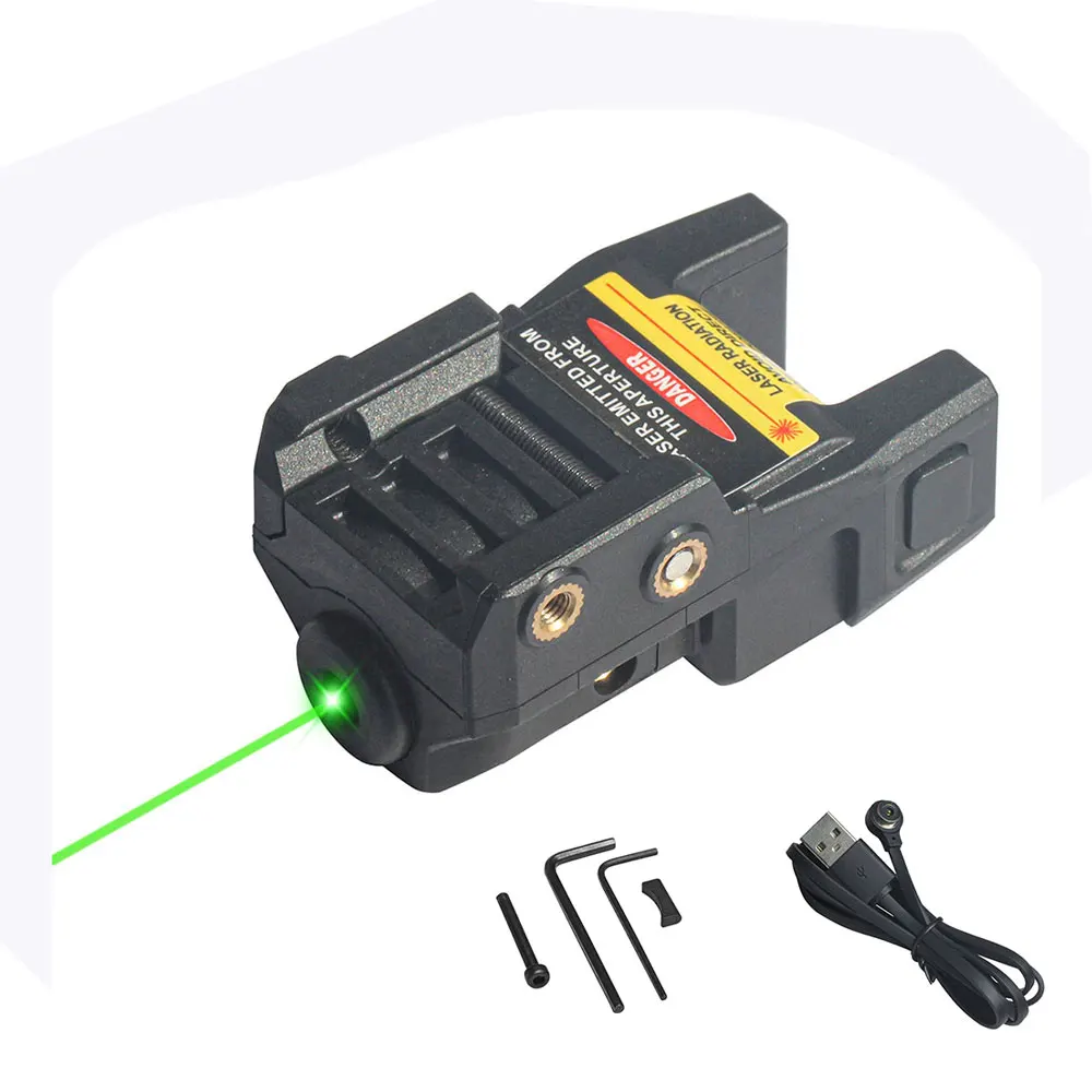 Subcompact Rechargeable X-G Tactical Green Laser Sight with Charging Cable