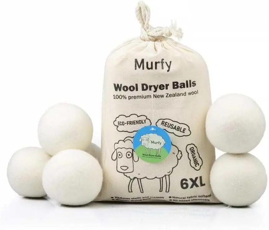 100% Pure New Zealand Organic Wool Balls Dryer Balls Washing Machine Accessory Reusable Washer Laundry Balls