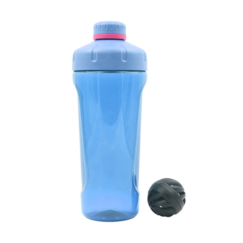 new design bpa free sports fitness 800ml protein shaker plastic blender water bottle with mixer ball