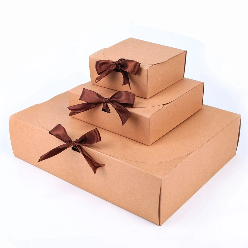 Wholesale custom eco Kraft packaging boxes for birthday gift