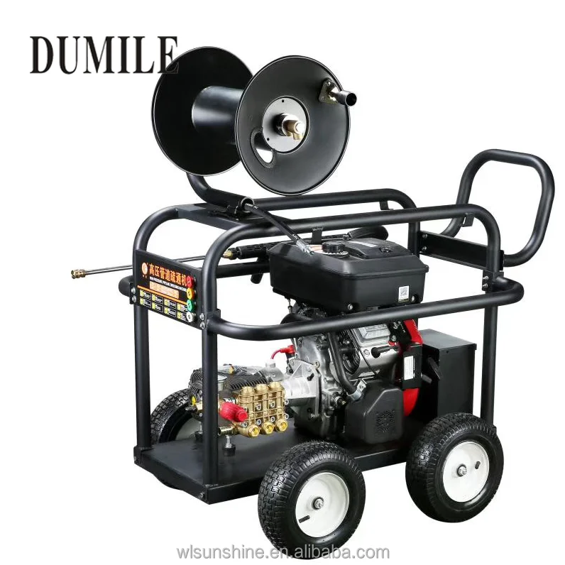 Sewer Cleaning 22hp Gasoline Engine sewer jetter 350bar  oil & gas offshore oil dirt cleaning