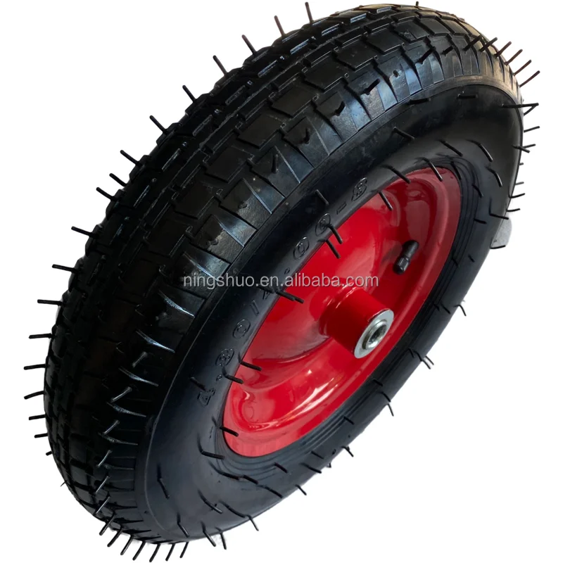 NSPM7040 replacement tires inflatable air rubber pneumatic Tire Driven Wheels Golf Caddy Air Castor wheel for wheelbarrow 4.00-8