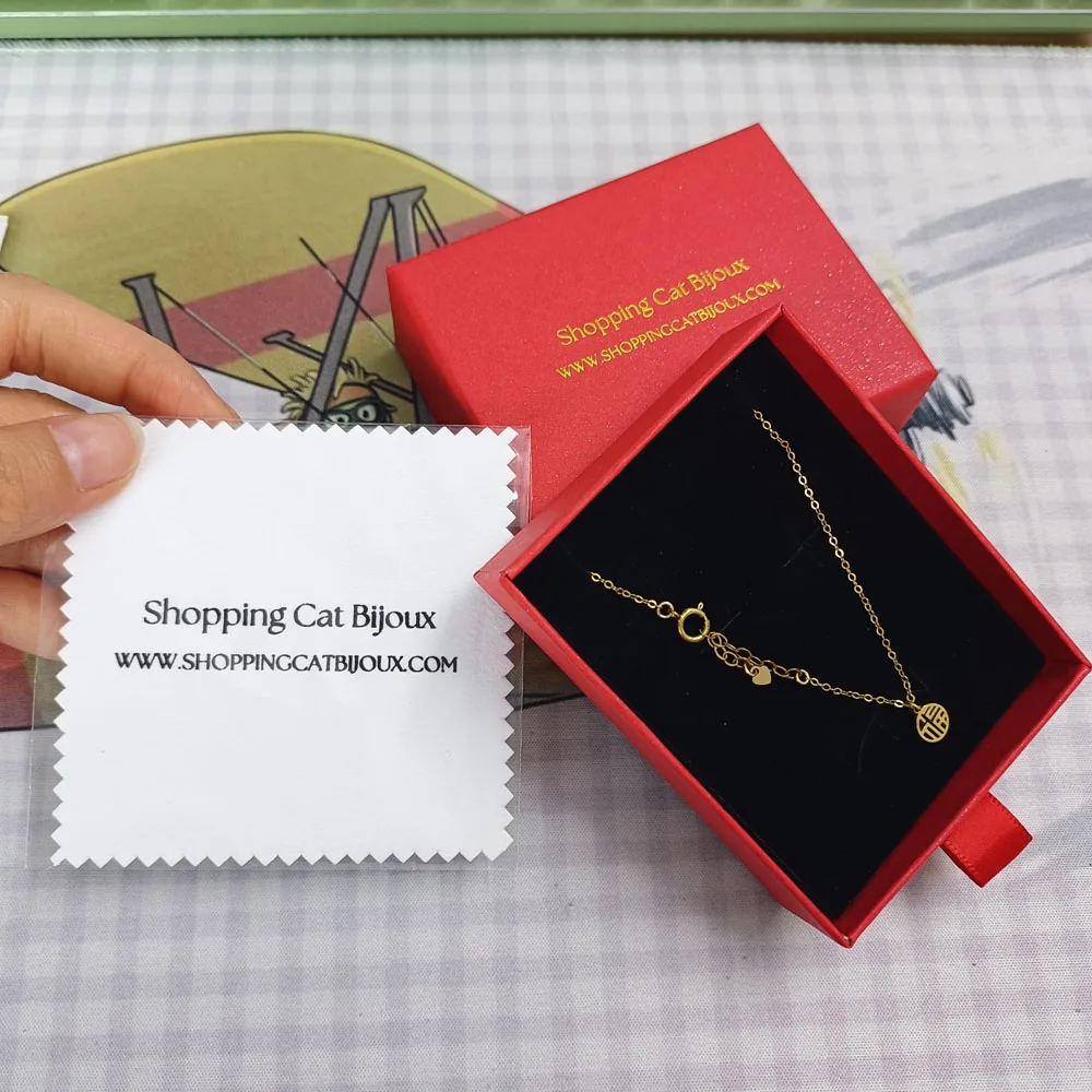 Custom Jewelry Package Box With Jewelry Cleaning Cloth, Cardboard insert Drawer Slide Box For Jewelry Gift Package