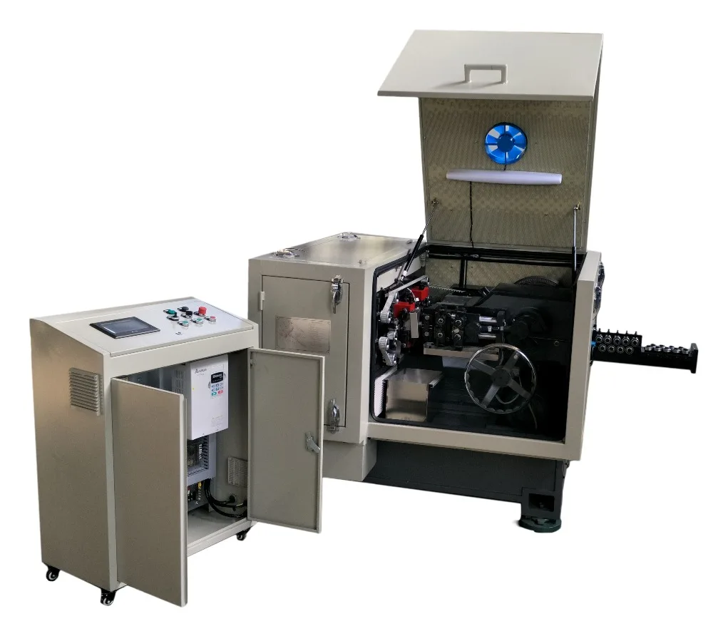 Automatic D clipped head nail making machine for paper strip nails