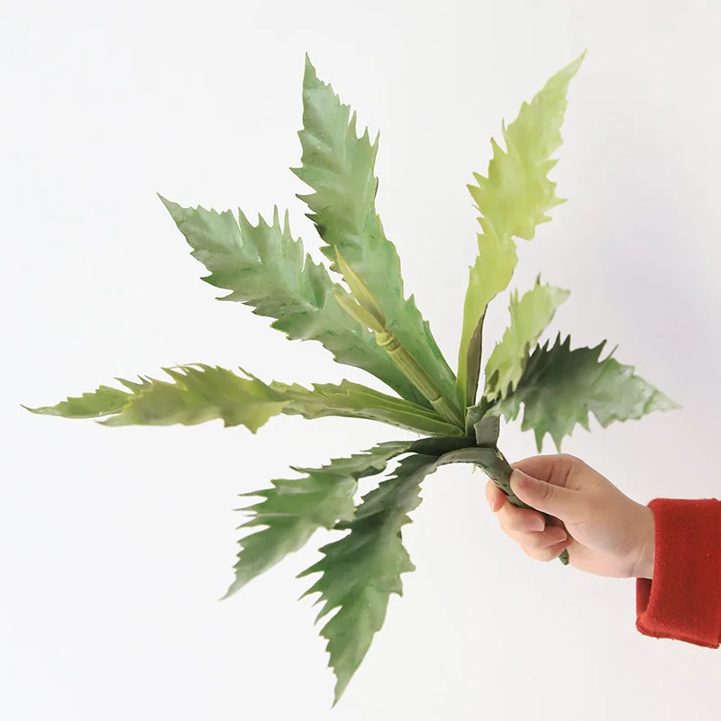 Thicker artificial leaves with real-shot photos for high-quality garden decoration