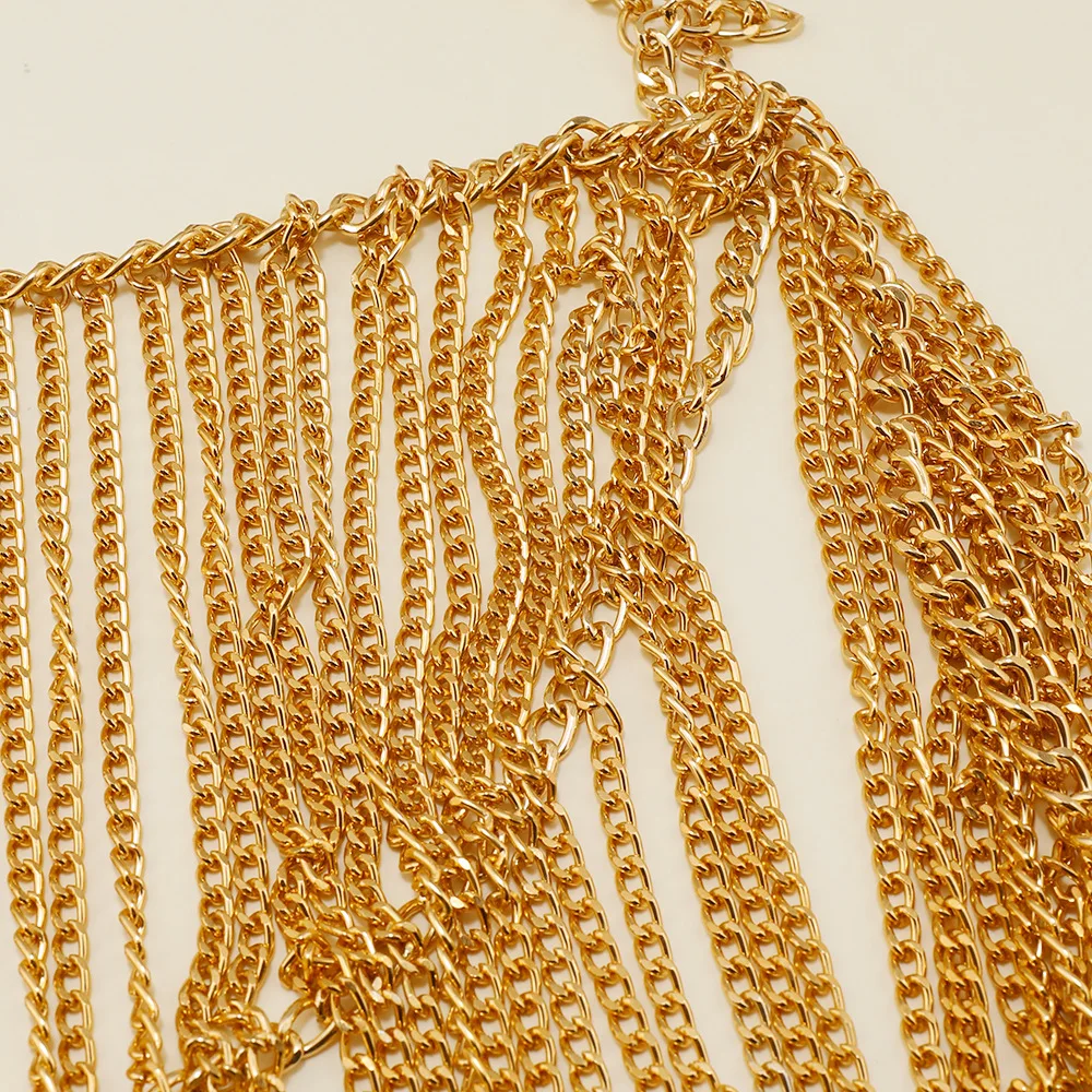 Sexy Tassel Belly Waist Chain Beach Body Chain Set Fashion Body Jewelry Rave Body Accessories Gold Plated for Women and Girls