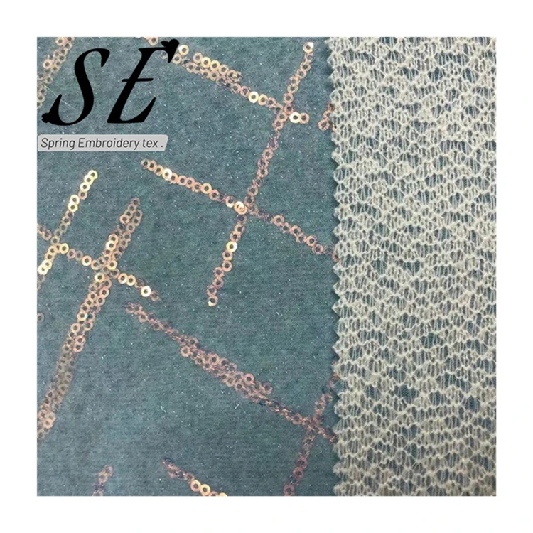 
 Высокое качество на заказ зимняя AC/P/N:60/15/25 блестки велюр блестящая кружевная ткань вышивка  