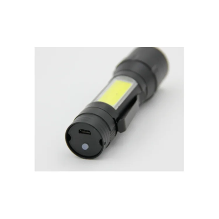 Factory Cheap Price Led Flashlights Torches Small Pocket Torch Light Plastic Rechargeable Flashlight