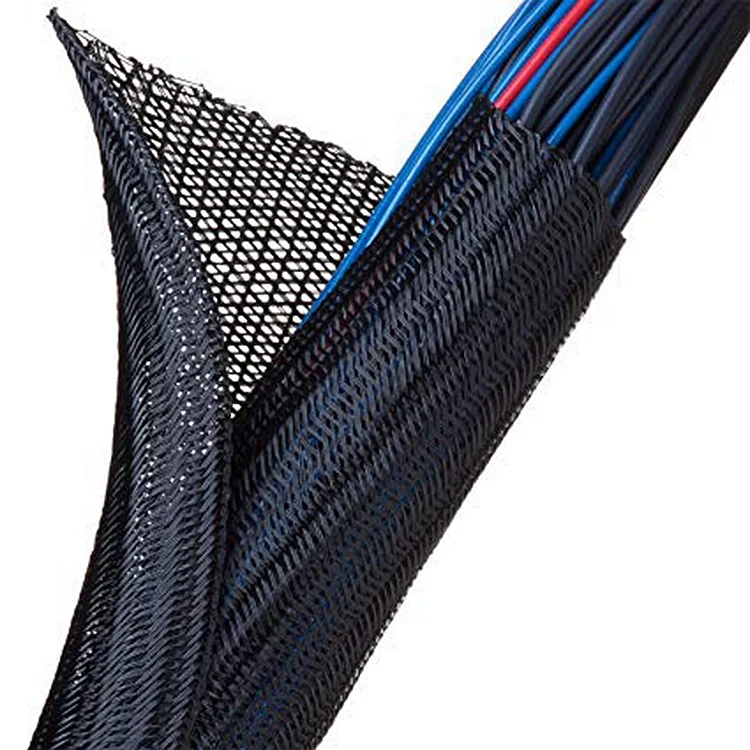  EKO 13mm PET multicolor durable braided spilt cable collector wire organizer wrap for computer TV and