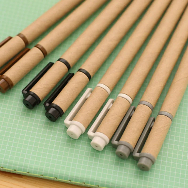 Bulk Order Factory Stationery School Office Eco-Friendly Custom Paper Pen Environmentally Friendly Gel Pen