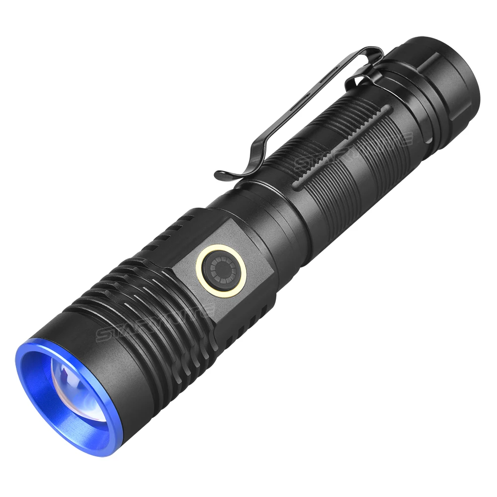 STARYNITE XHP80 1400 Lumen Zoomable Rechargeable Led Flashlight with Power Bank Magnet