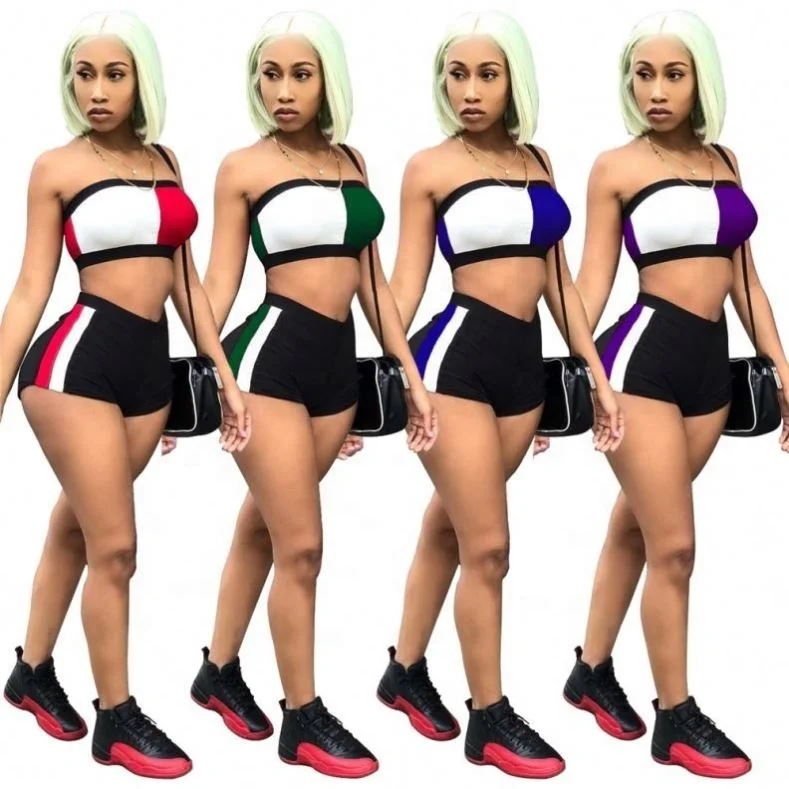Коллекция 2021 года, укороченный топ и шорты на заказ, летний комплект из двух предметов для женщин