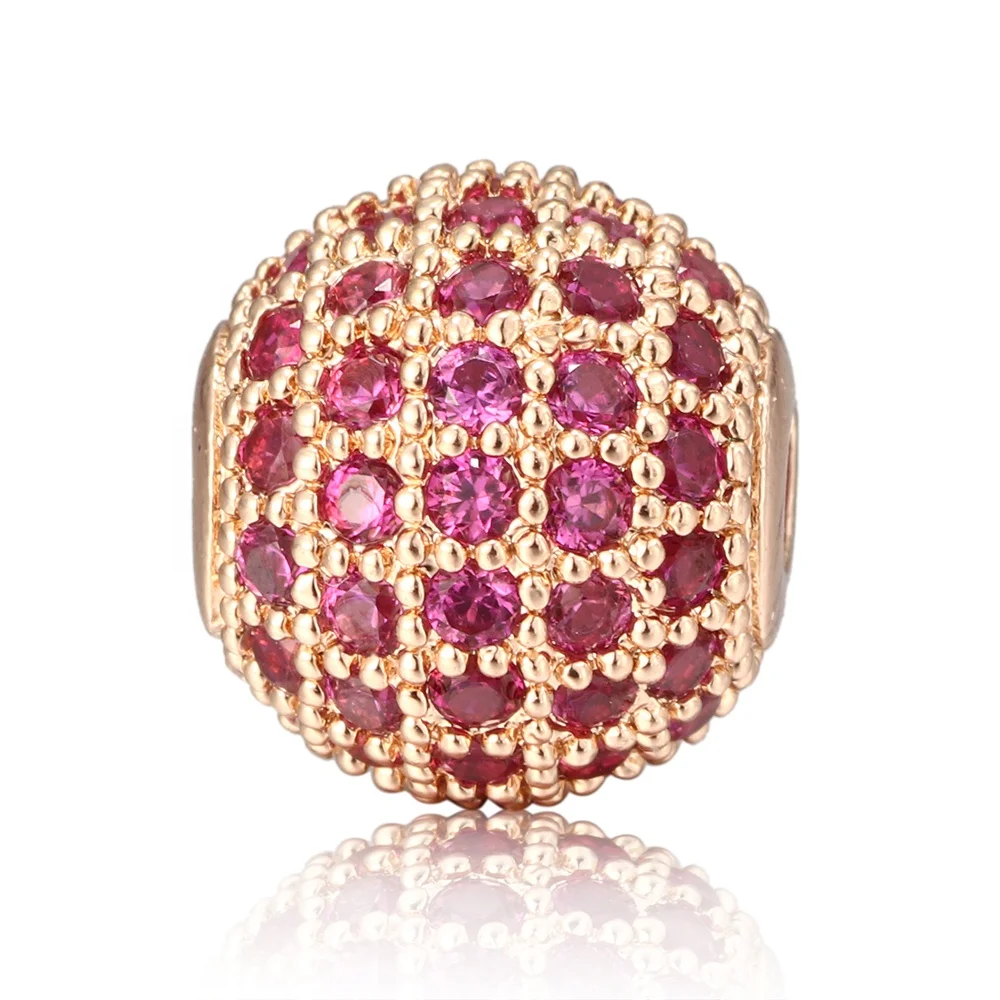 DIY Jewelry Accessories Full Micro Paved CZ Diamonds Balls Spacer Beads for Bracelet Necklace Jewelry Making