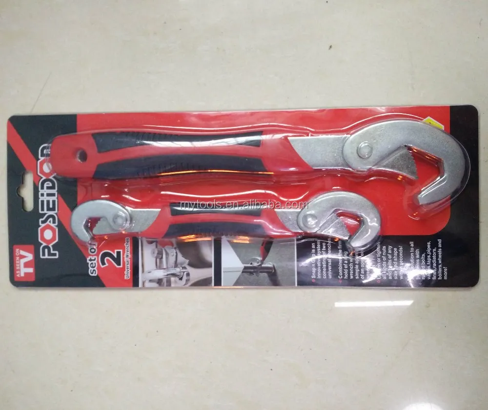 a great quality best price Snap N Grip Multi-Function Wrench 2 pcs Set with anti slip pvc grip