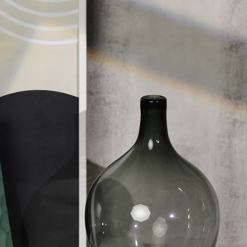 Aspire Home Decoration New design Modern Decorative  Transparent art glass vase