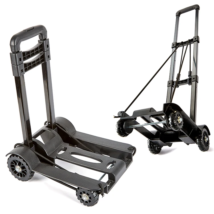 Tianyu Black Solid Construction Utility Compact and Lightweight Hand Truck Foldable Collapsible Hand Truck