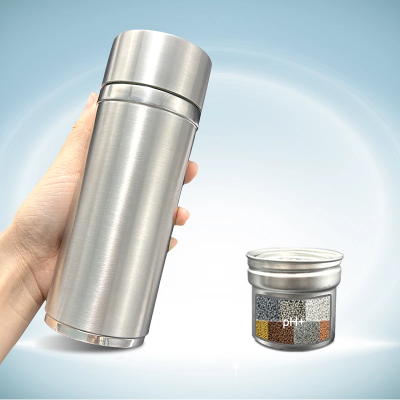 SOUDRON NANO Alkaline Flask pH 9 Hydrongen Alkaline Water Purifier Mineral Alkaline Filter Water Bottle