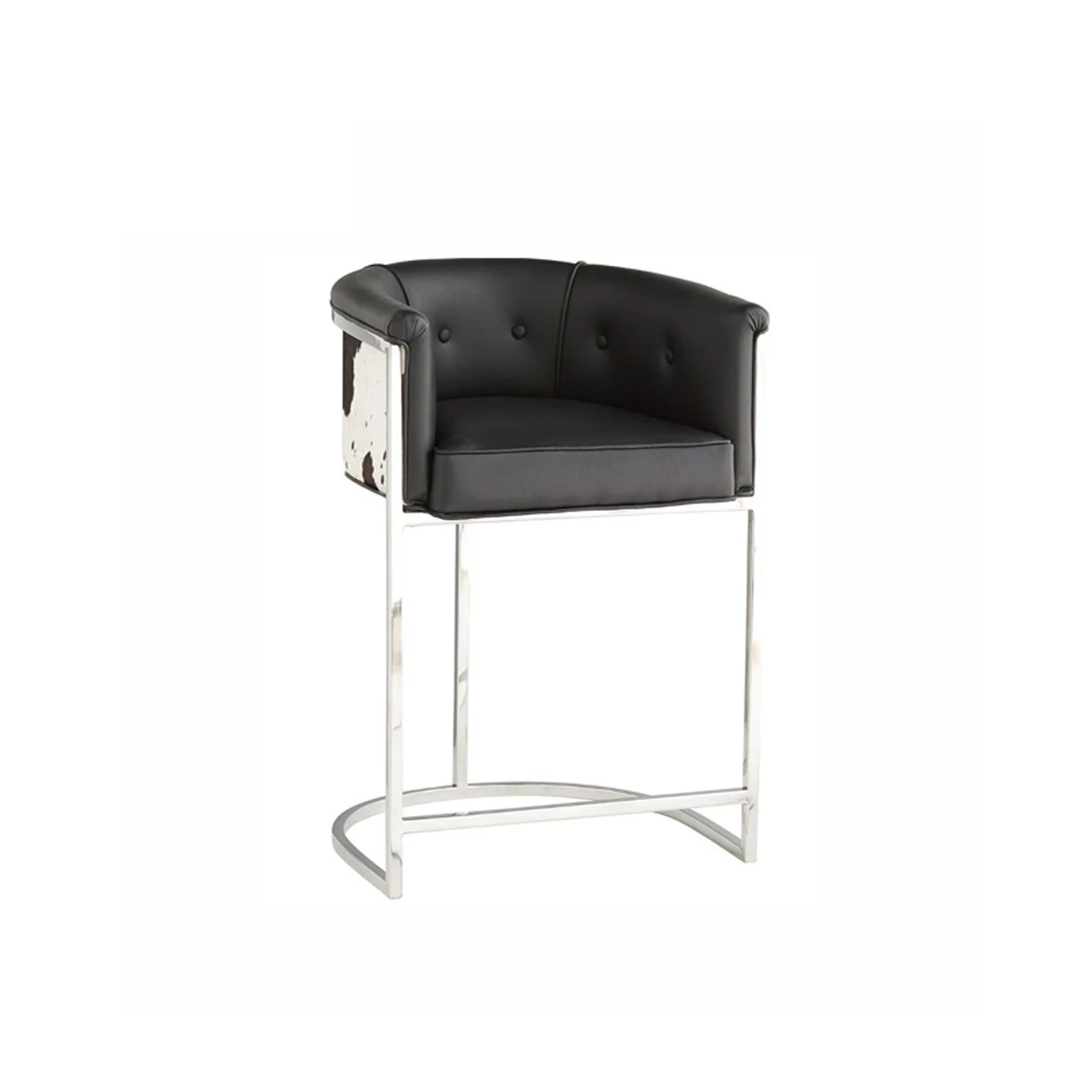 Calvin cowhide bar stool Custom  Modern Counter Height Barstool  Breakfast Kitchen Island High Chair Bar Stools For Restaurants