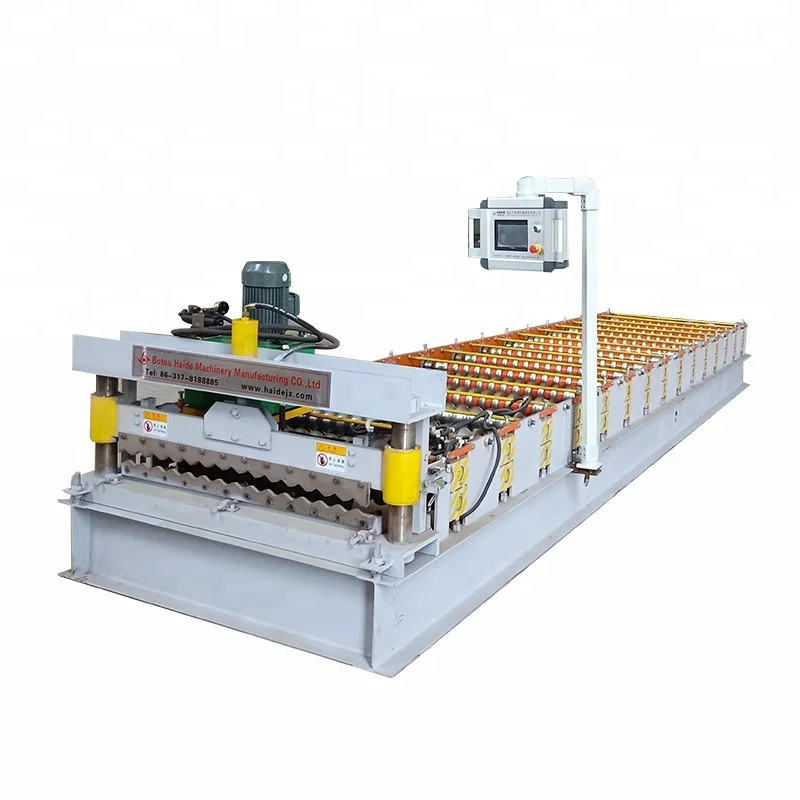 HAIDE Galvanized Steel Roofing Sheet Press Machine Glazed Tile Roof Panel Roll Forming Machine