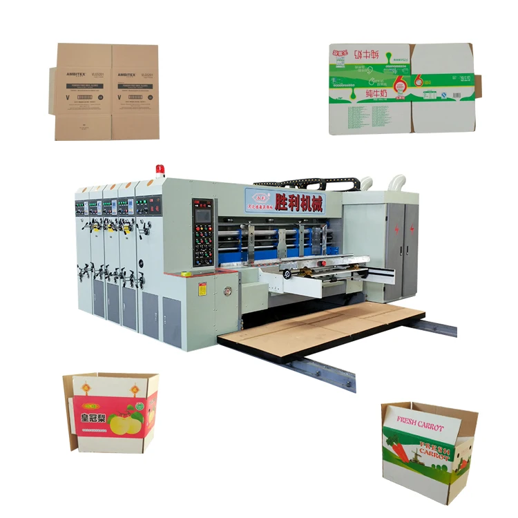 Full automatic 2 color carton printing slotting die cutting making machine