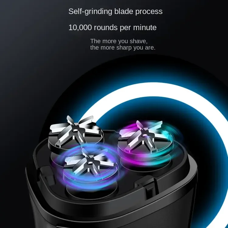 2023 New portable beard knife men multifunctional three-head electric razor car razor barber