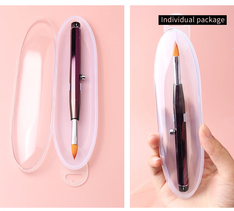 Hot Selling Custom Nail Brush Multifunctional Retractable Nylon Synthetic Hair High Quality Acrylic Nail Brushes